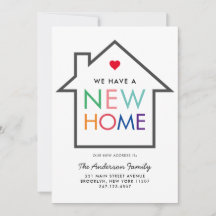 Trendy New Home Change of Address House Moving