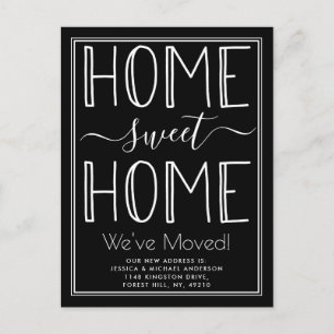 Trendy New Home Sweet Home Typography Moving Aankondigingskaart