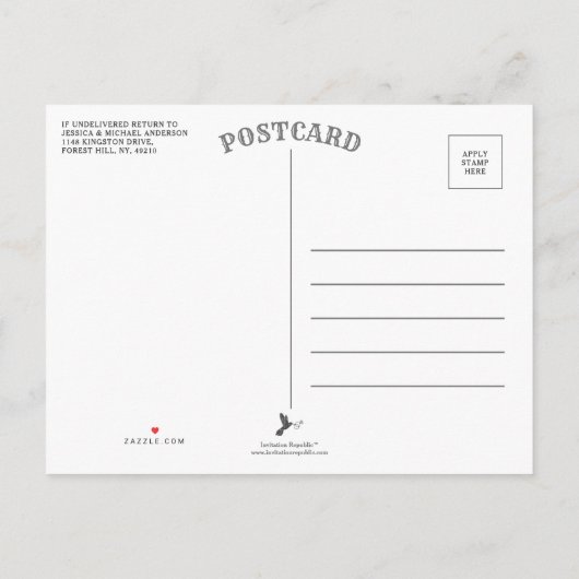 Trendy New Home Sweet Home Typography Moving Aankondigingskaart (Achterkant)