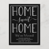 Trendy New Home Sweet Home Typography Moving Aankondigingskaart (Voorkant)