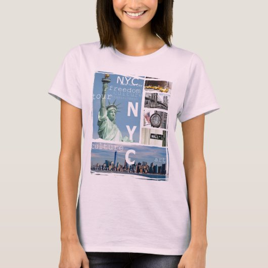 Trendy New York City Manhattan Nyc Liberty Statue T-shirt (Voorkant)