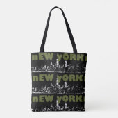 Trendy New York City NYC Night Skyline Tote Bag (Achterkant)