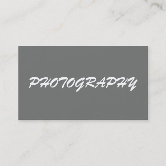 Trendy Nickel Gray Photograaf Handschrift Script Visitekaartje (Voorkant)
