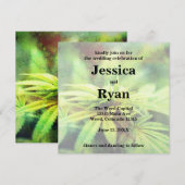 Trendy Niet-Traditioneel Wiet Huwelijksontwerp Kaart (Voorkant / Achterkant)