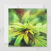 Trendy niet-traditionele wiet bruiloft ontwerp kaart (Achterkant)