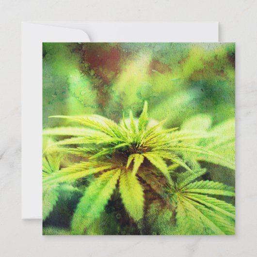 Trendy niet-traditionele wiet bruiloft ontwerp kaart (Achterkant)