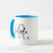 Trendy Nieuwe Doctor PhD Custom Name Appreciation Mok (Voorkant links)