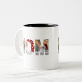 Trendy nieuwjaarsglas - proost op een nieuw begin tweekleurige koffiemok (Voorkant links)