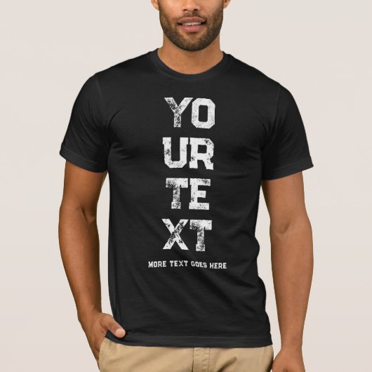 Trendy Noodlijdende Tekst Sjabloon Mannen Modern T-shirt (Voorkant)