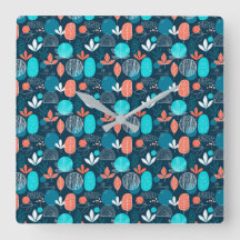 Trendy Nordic dusty blue navy koperen roestfloral