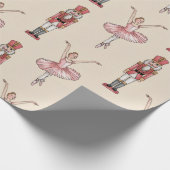 Trendy Nutcracker and Ballerina ballet dancer      Cadeaupapier (Hoek)
