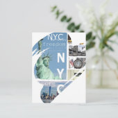 Trendy Nyc New York City Modern Pop Art Ny Briefkaart (Staand voorkant)