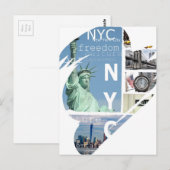 Trendy Nyc New York City Modern Pop Art Ny Briefkaart (Voorkant / Achterkant)