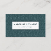 Trendy Ocean Blauwgroen Tiny Dot Pattern Visitekaa Visitekaartje (Voorkant)