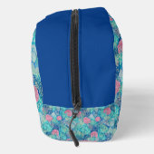 Trendy Ocean Turquoise Tropical Corals Waterverf Toilettasje (Rechts)