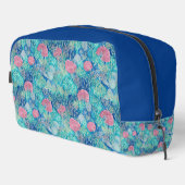 Trendy Ocean Turquoise Tropical Corals Waterverf Toilettasje (Rechterhoek)