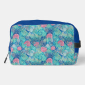 Trendy Ocean Turquoise Tropical Corals Waterverf Toilettasje (Achterkant)