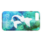 Trendy Ocean Zeemeermin Silhouet & Naam Case-Mate iPhone Case (Achterkant (Horizontaal))