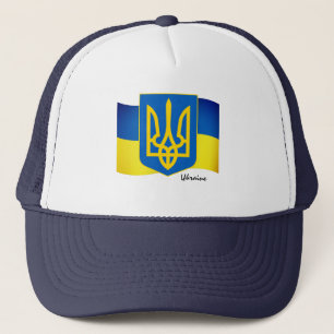 Trendy Oekraïense vlag, Emblem & Oekraïense sport Trucker Pet