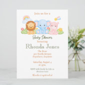 Trendy Oerwoud thema Baby shower Kaart (Staand voorkant)