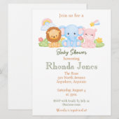 Trendy Oerwoud thema Baby shower Kaart (Voorkant / Achterkant)