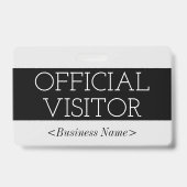 Trendy "OFFICIAL VISITOR"-badge Badge (Achterkant)