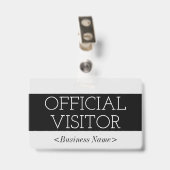 Trendy "OFFICIAL VISITOR"-badge Badge (Achterkant met clip)