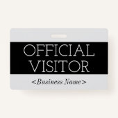 Trendy "OFFICIAL VISITOR"-badge Badge (Voorkant)