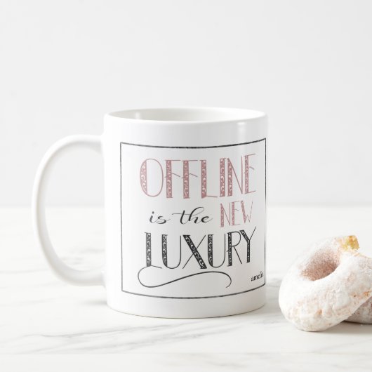 Trendy Offline is de nieuwe luxe Mok met naam (Met donut)