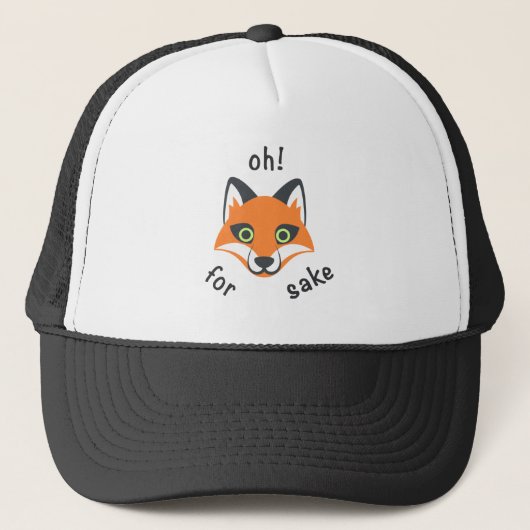 Trendy Oh! Voor Fox Sake: Emoji Cartoon Trucker Pet (Voorkant)