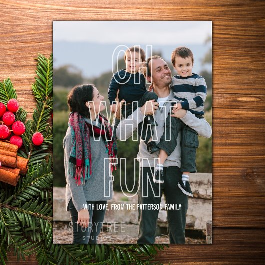 Trendy Oh wat een vun overlay holiday platte kaart