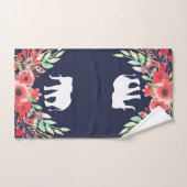 Trendy Olifanten & Waterverf Flowers Bad Handdoek (Handdoek)