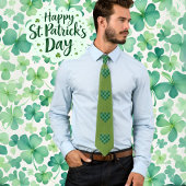 Trendy olijfgroen met hartpatroon stropdas