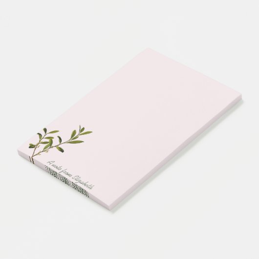 Trendy Olive Branch - Gepersonaliseerd Post-it® Notes (Schuin)