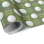 Trendy Olive Green Golfbal en T-shirt Gift Cadeaupapier (Rol Hoek)