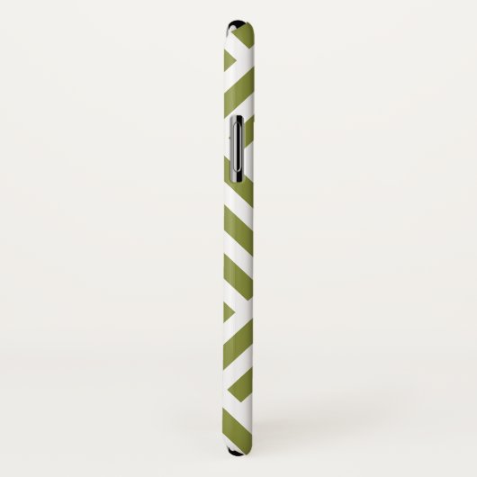Trendy Olive Green Monogram Arrow Diamond Pattern Case-Mate iPhone Case (Achterkant / rechts)