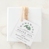 Trendy Olive Oil Wedding Bedankjes Labels (In situ)