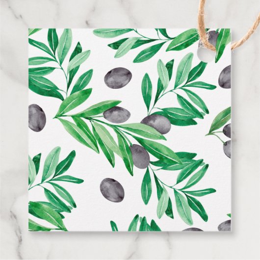 Trendy Olive Oil Wedding Bedankjes Labels (Achterkant)