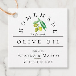 Trendy Olive Oil Wedding Bedankjes Labels