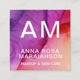 *~* Trendy Ombre Abstract Artsy QR LOGO PHOTO Vierkante Visitekaartje