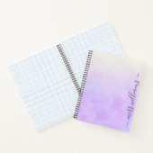 Trendy Ombre Calligraphy Monogram Journal Notitieboek (Binnen)