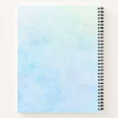 Trendy Ombre Calligraphy Monogram Journal Notitieboek (Achterkant)