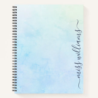 Trendy Ombre Calligraphy Monogram Journal Notitieboek
