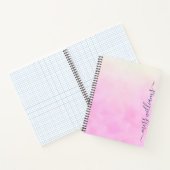 Trendy Ombre Calligraphy Monogram Journal Notitieboek (Binnen)