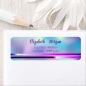 Trendy Ombre Holographic, Stripes Address Label (Insitu)