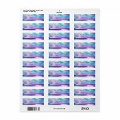 Trendy Ombre Holographic, Stripes Address Label (Full Sheet)