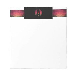 Trendy ombre kleurrijk design initiaal notitieblok