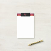 Trendy ombre kleurrijk ontwerp monogram post-it® notes (Op bureau)