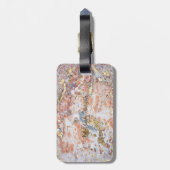 Trendy Ombre Marmer, Monogram- Gepersonaliseerd Bagagelabel (Achterkant verticaal)