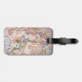 Trendy Ombre Marmer, Monogram- Gepersonaliseerd Bagagelabel (Achterkant horizontaal)